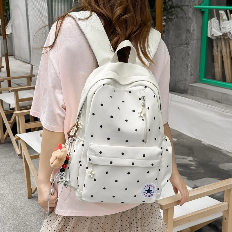 Verspielt Polka Dot Freizeit Rucksack Karnz