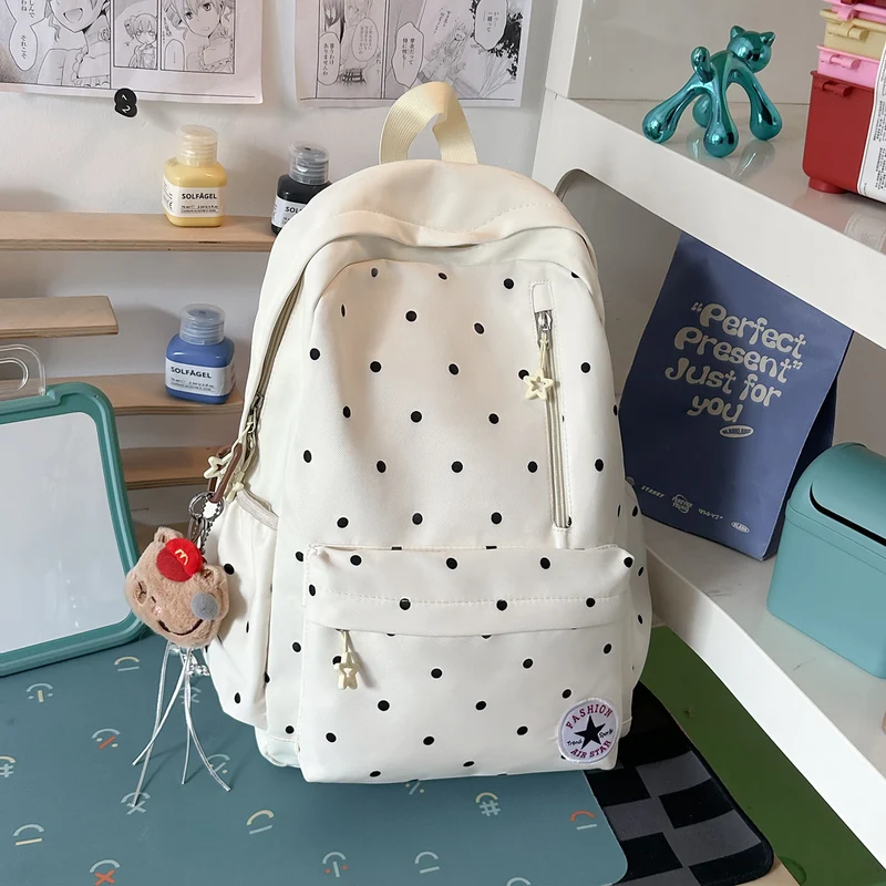 Verspielt Polka Dot Freizeit Rucksack Karnz