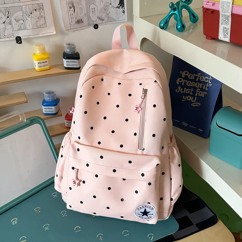 Verspielt Polka Dot Freizeit Rucksack Karnz