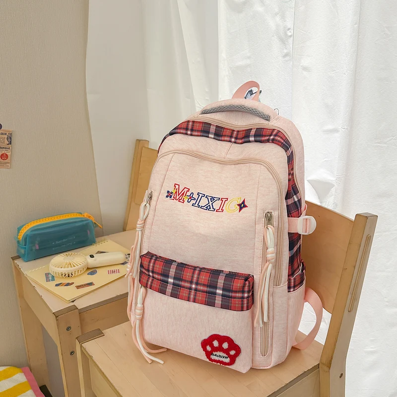 Verspielter Karomuster Rucksack Karnz