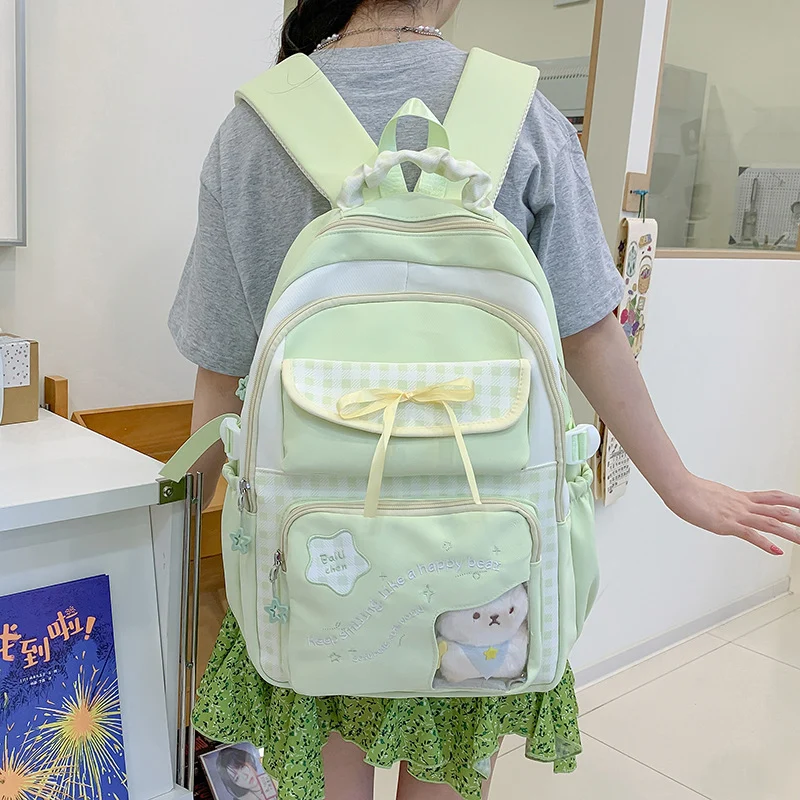 Verspielt gemusterter Schulrucksack Karnz