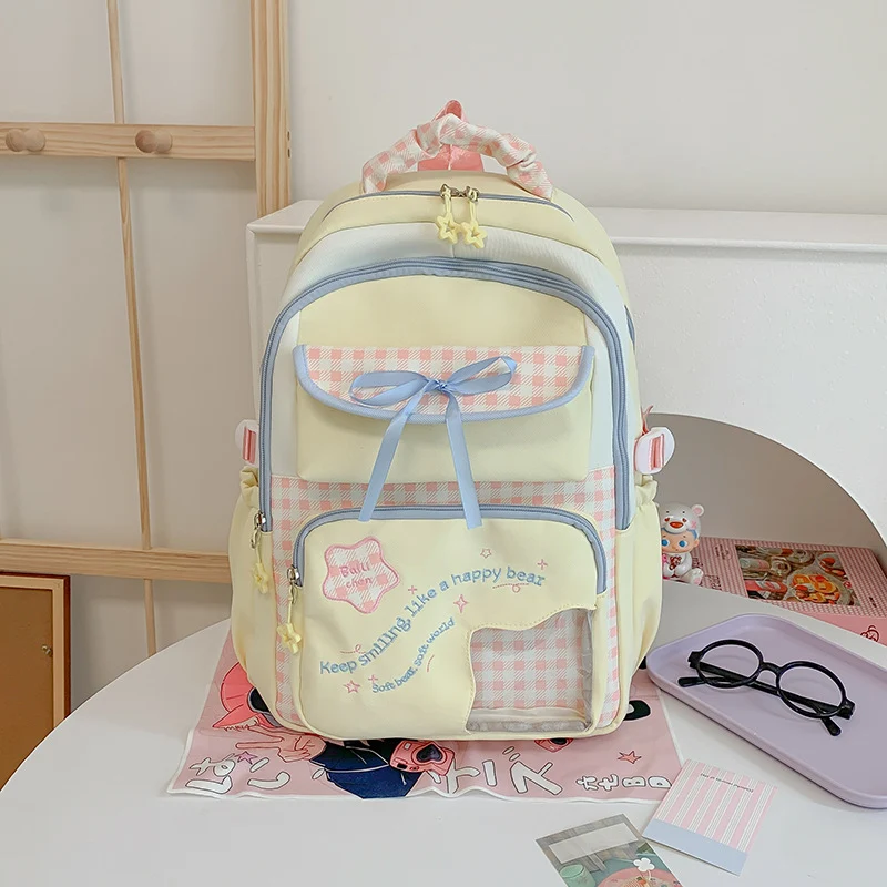 Verspielt gemusterter Schulrucksack Karnz