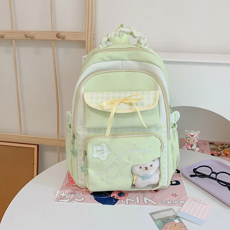 Verspielt gemusterter Schulrucksack Karnz