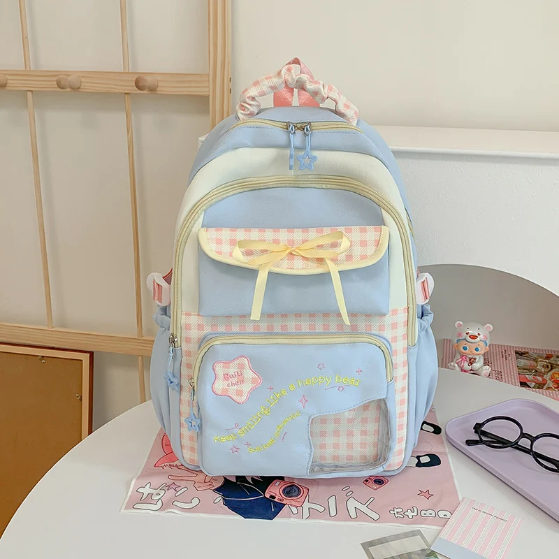 Verspielt gemusterter Schulrucksack Karnz