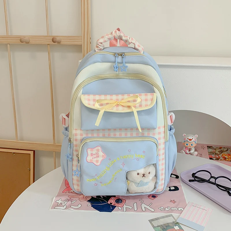 Verspielt gemusterter Schulrucksack Karnz