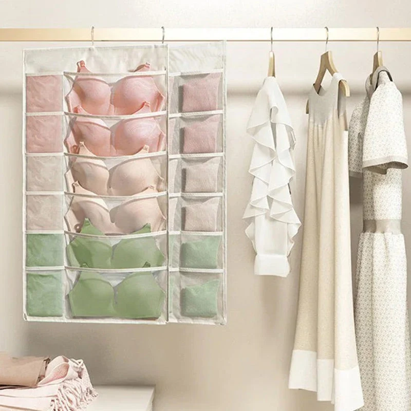 🩲 50% RABATT! 📦 Doppelseitiger Hängeorganizer für Unterwäsche – Platzsparend, vielseitig & übersichtlich – Ideal für Schrank & kleine Räume 🏠