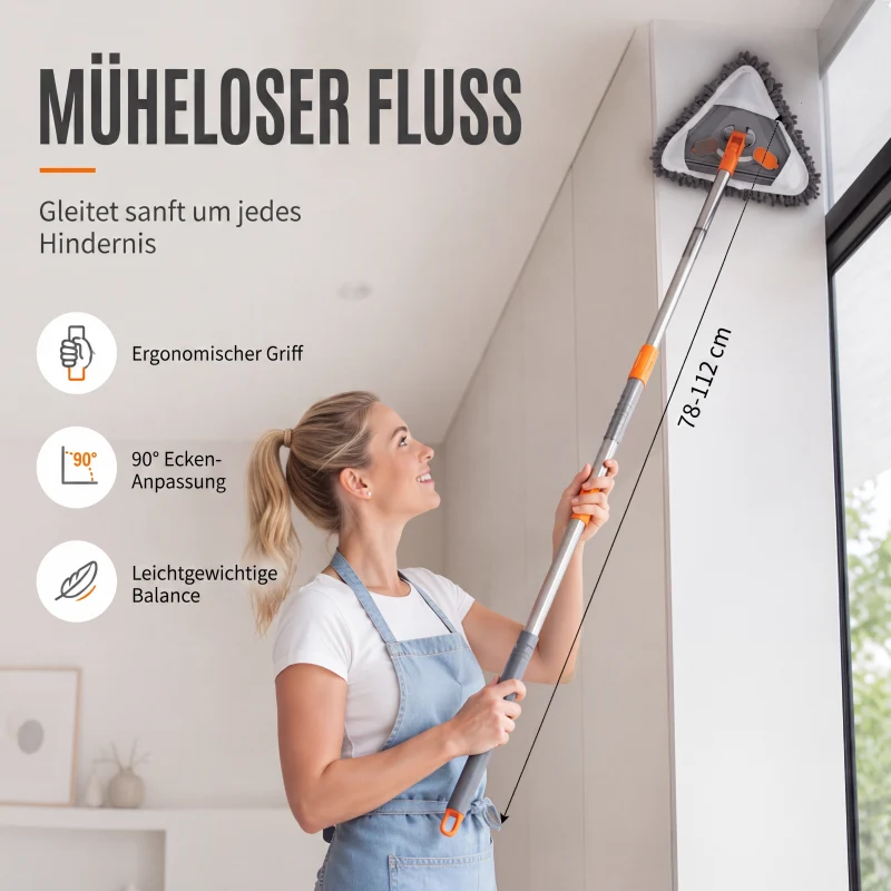 📢📢50% RABATT NU!! ⏰Dreieckiger Reinigungsmop mit ausziehbarer Stange