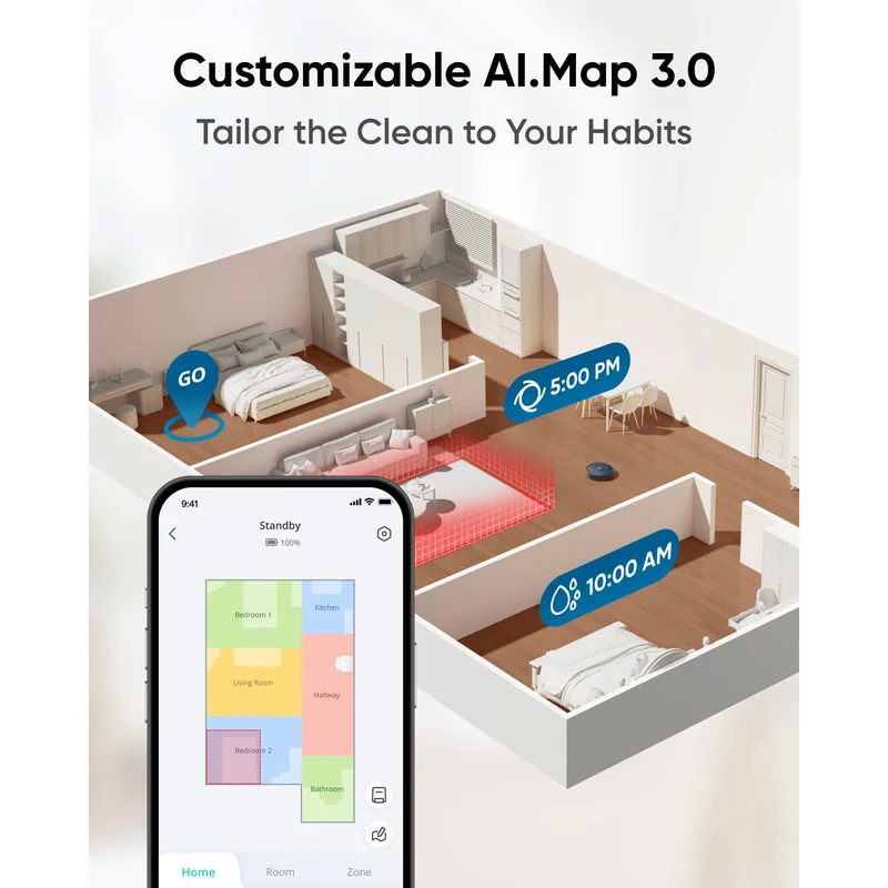 Eufy X10 Pro Omni Robot Vacuum und Mop mit All-in-One Station - Schwarz | T2351V11