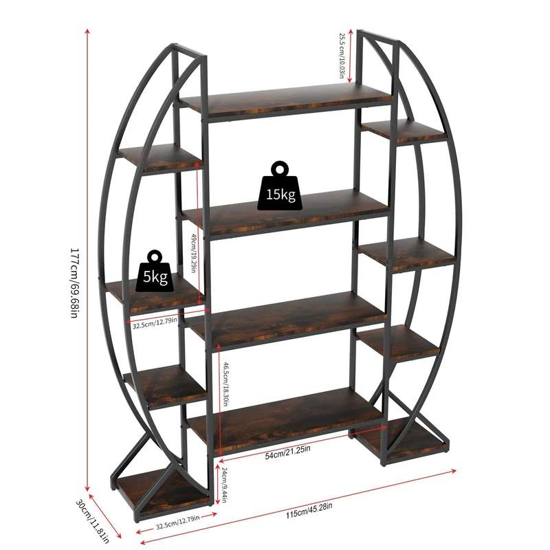 XXL Standregal Bücherregal Aktenregal Regal Deko