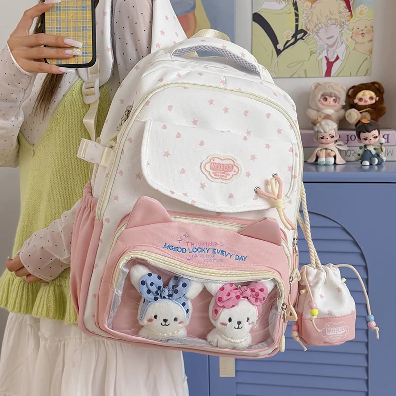 Verspielter Katzenohr-Design Rucksack Karnz