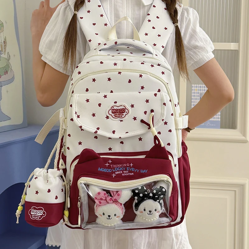Verspielter Katzenohr-Design Rucksack Karnz