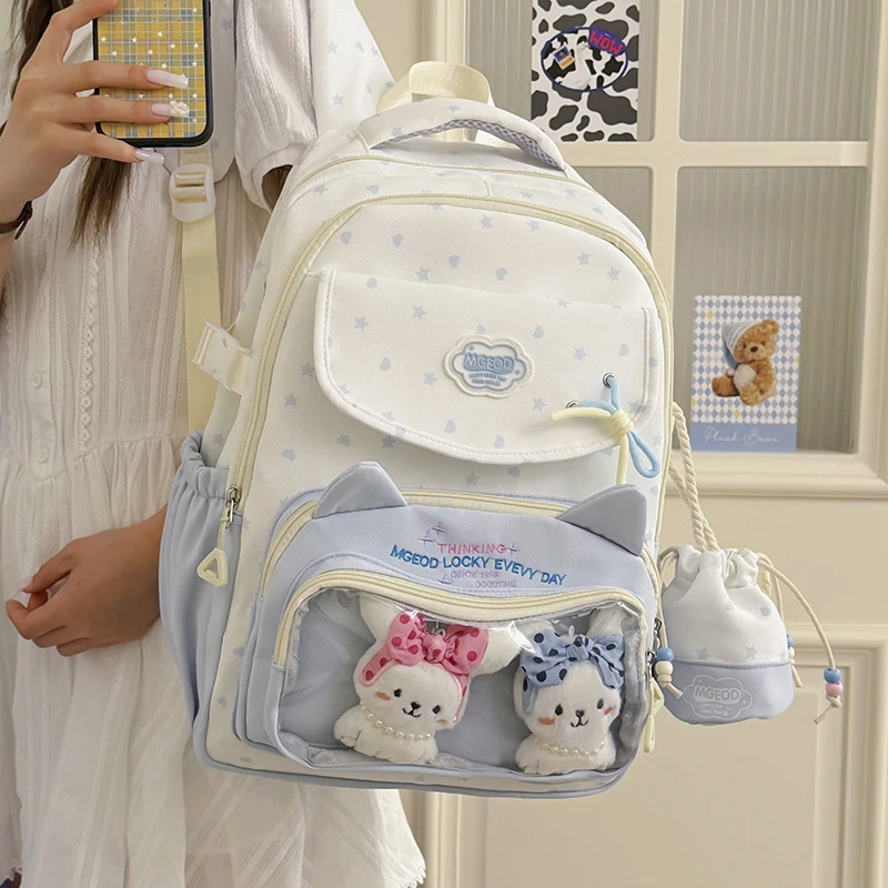 Verspielter Katzenohr-Design Rucksack Karnz