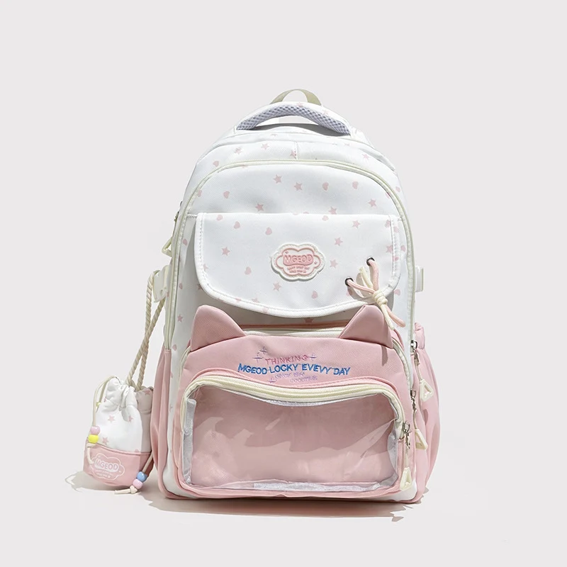 Verspielter Katzenohr-Design Rucksack Karnz