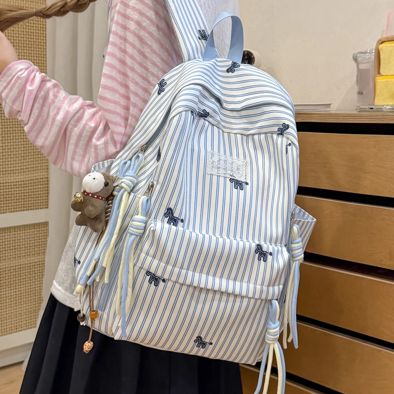 Verspielter Tiermotiv gestreifter Rucksack Karnz