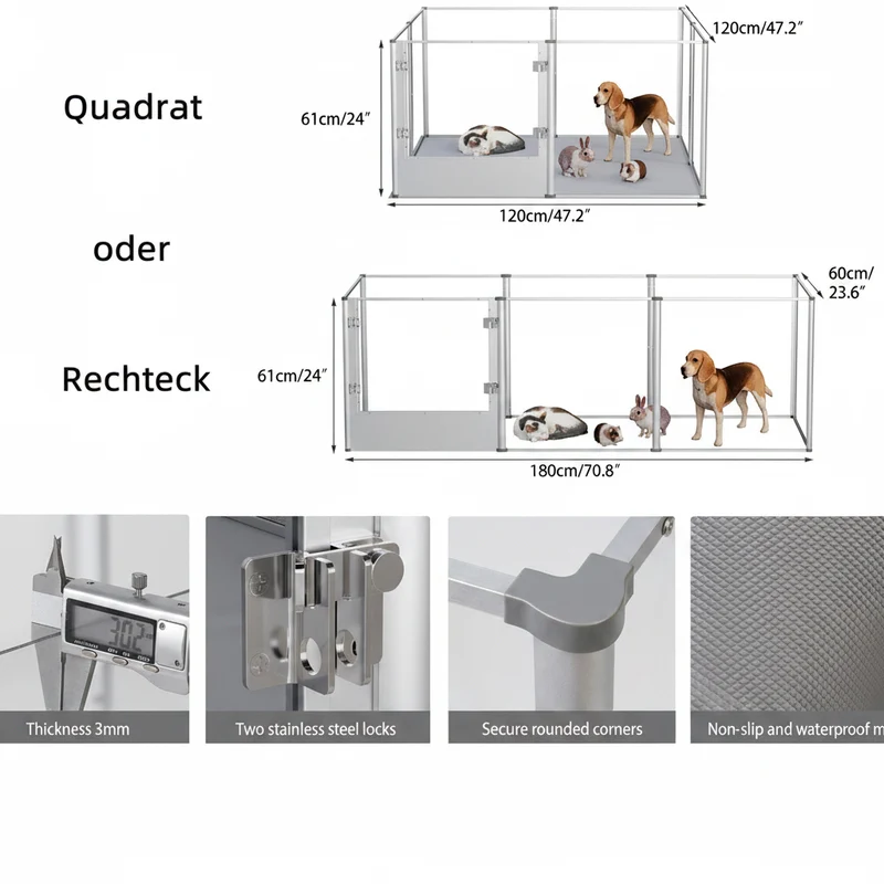 XXL Laufgitter Laufstall Freigehege Kleintierkäfig Stall Haustiere