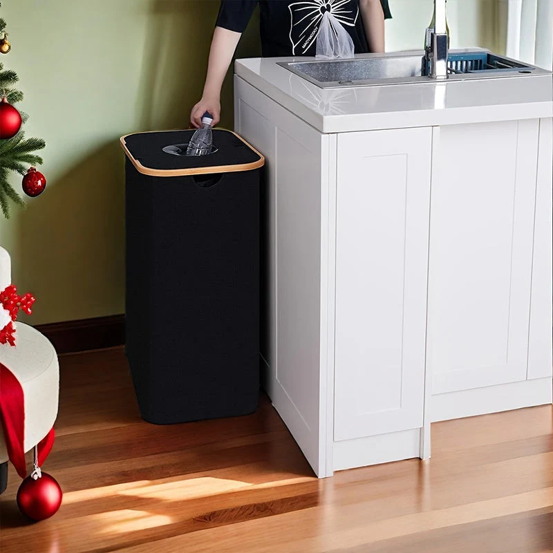 Foldable Recycling Bin with Lid for Kitchen & Home