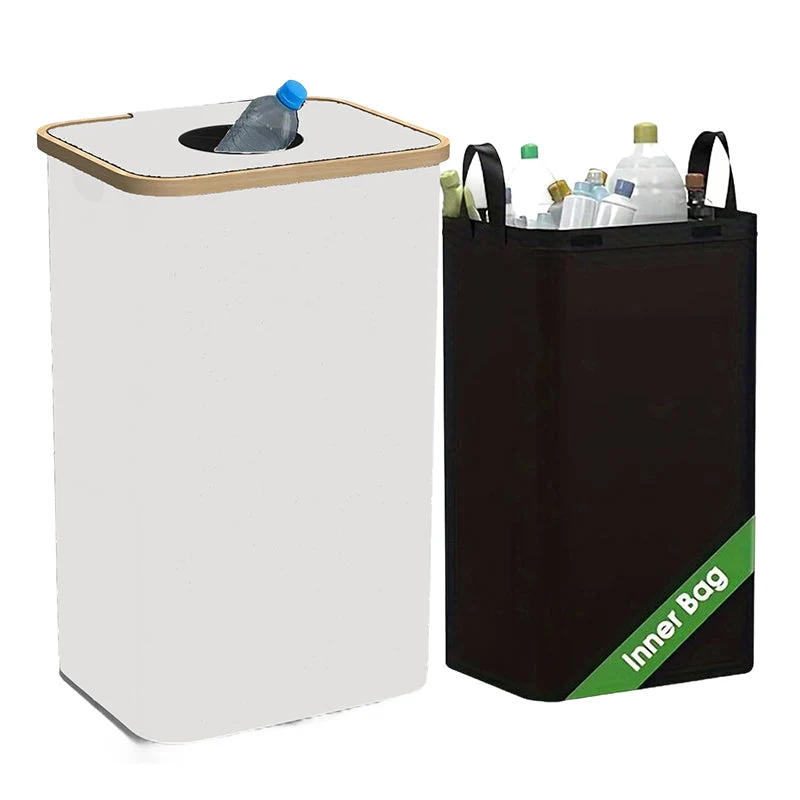 Foldable Recycling Bin with Lid for Kitchen & Home