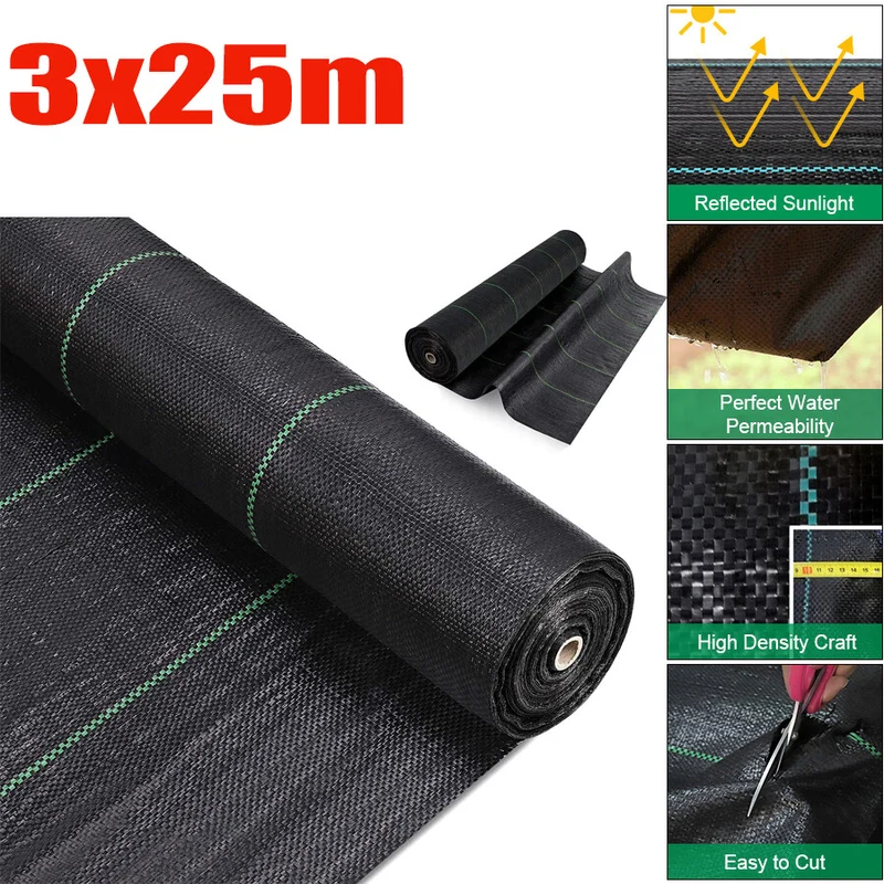3x Unkrautvlies Gartenvlies 25m UV-stabilisiert Vlies Garten
