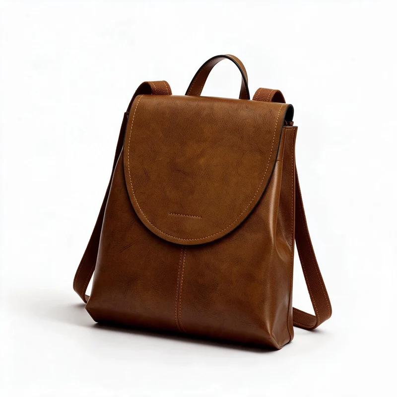 Rucksack Damen – Lederoptik, 30 × 25 × 12 cm, 4 Farben