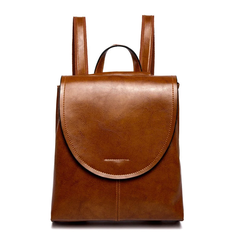 Rucksack Damen – Lederoptik, 30 × 25 × 12 cm, 4 Farben