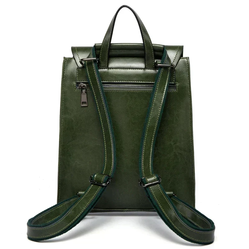 Rucksack Damen – Lederoptik, 30 × 25 × 12 cm, 4 Farben