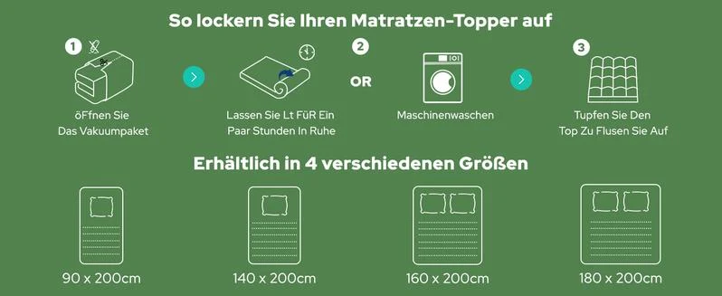 🥳HEISSER SALE 2026🥳💞50.000+ VERKAUFT!👵❤️ Matratzenauflage aus Bambusfaser-Viskose mit tiefen Taschen, gesteppter Matratzentopper, weich & druckentlastend