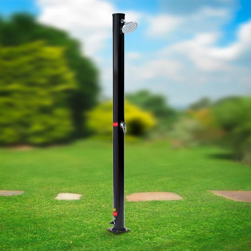 Alu Solardusche 23l Gartendusche Pooldusche Warmwasser Außendusche Solar