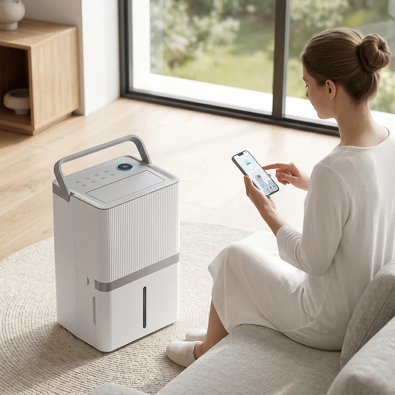 100 Pint Smart Dehumidifier for Basements, 5,200 sq ft, WiFi App & Voice Control