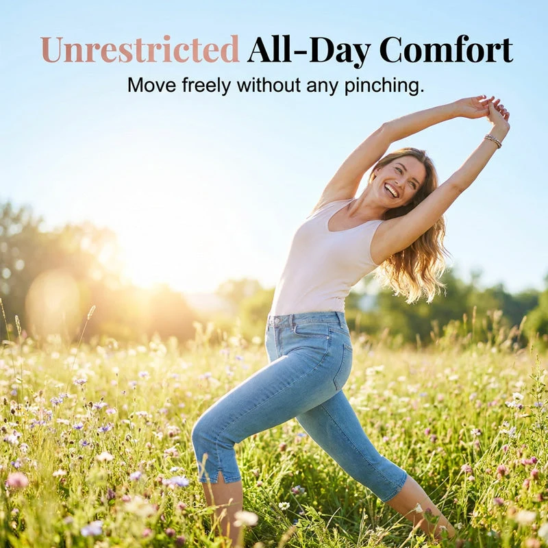 🌺Capri-Jeans aus Stretch-Denim für Damen