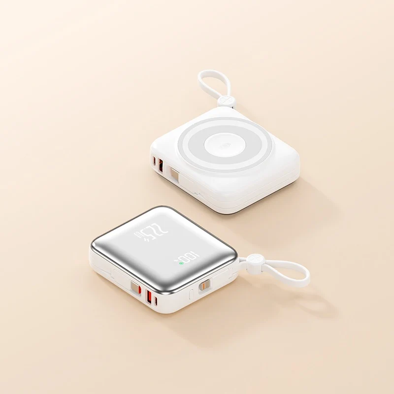 Tragbare kabellose Powerbank mit Smart Charging und LCD-Bildschirm Skanto