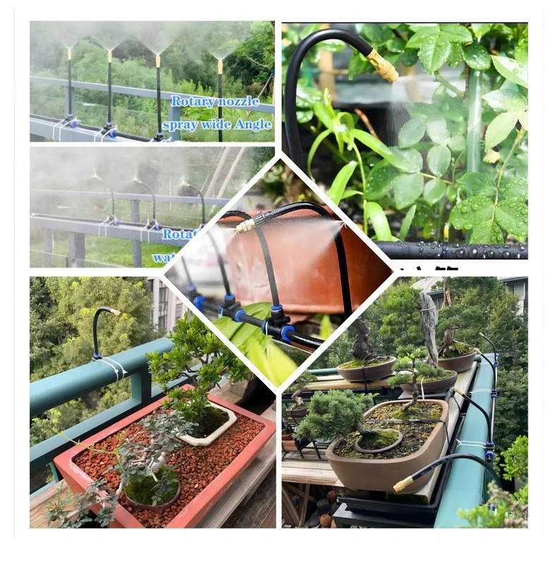 Bewässerungssystem 20m Gartenschlauch 360° Sprühdüsen Bewässerungsset