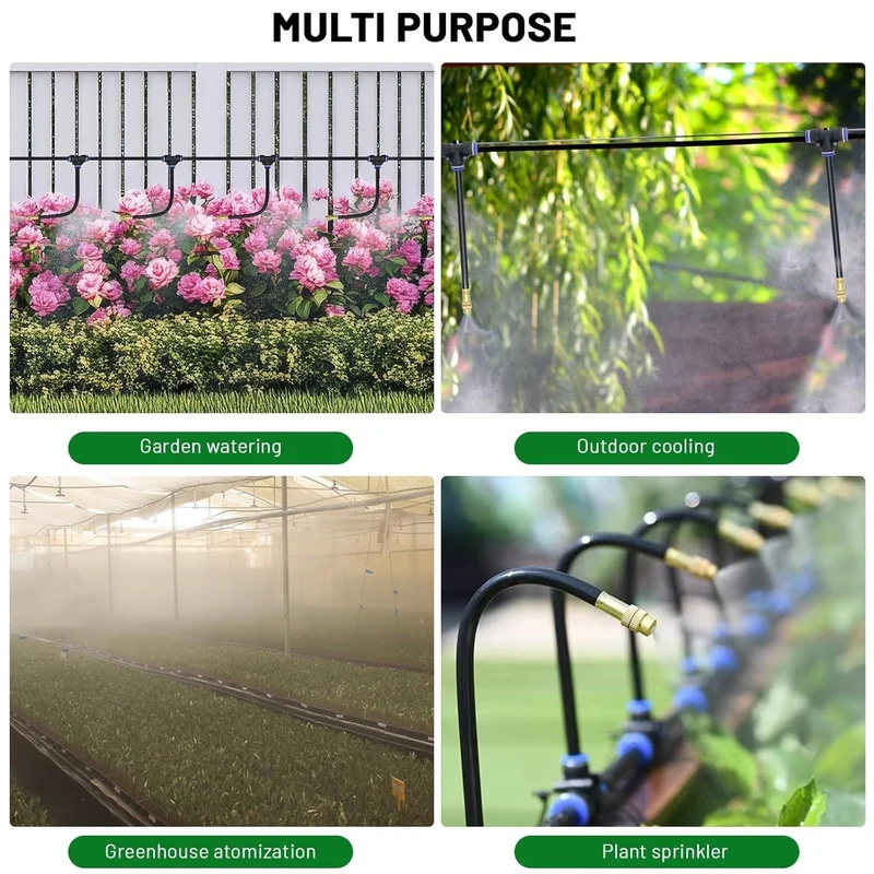 Bewässerungssystem 20m Gartenschlauch 360° Sprühdüsen Bewässerungsset