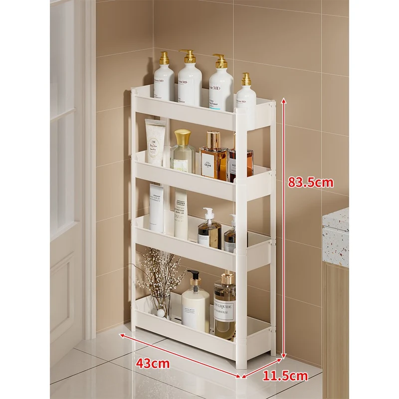 Slim drei-stufig schmal Badezimmer & Waschbecken vertikaler Speicherregal Organizer