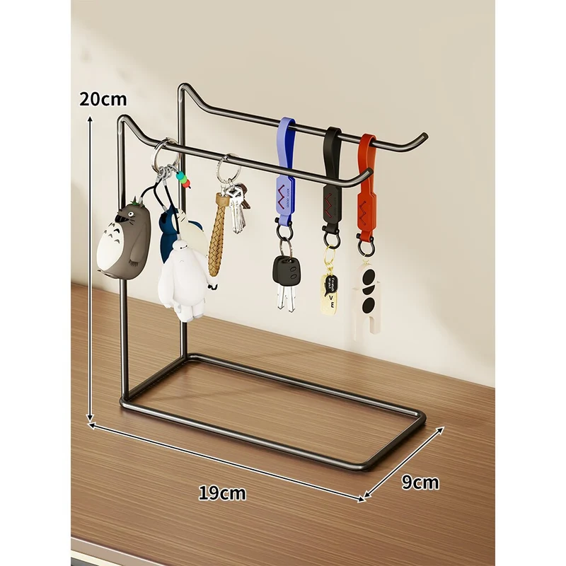 Slim Desktop Schlüsselanhänger & Zubehör Hängeständer mit minimalem Metallrahmen