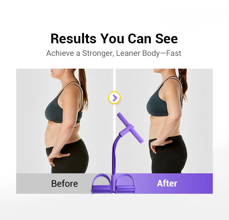 💎🔥 Heute -50 %! 💪Multifunktionales Pedal-Widerstandsband, elastisches Zugseil für das Fitnesstraining, Ganzkörpertraining für das Heim-Fitnessstudio, Sit-ups, Yoga, Bauchmuskeltraining – Summervibes