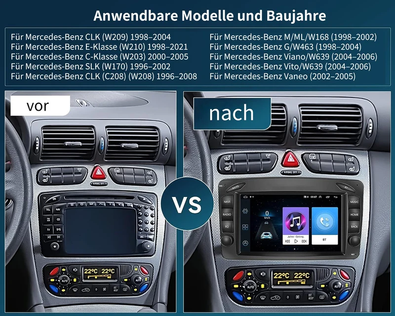 Autoradio 7 Zoll Android 15 Carplay GPS Bluetooth 2DIN Navigation Radio