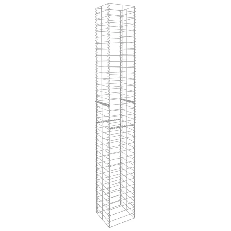 3x Gabionenkorb Verzinkter Stahl 197cm Steinkorb Gabionen Säule Wand