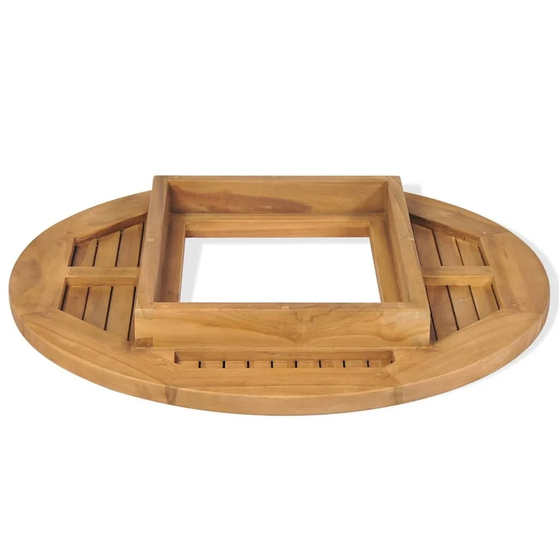 Teak Bierkastentisch 70cm Tischaufsatz Stehtisch Bistrotisch Bierkisten