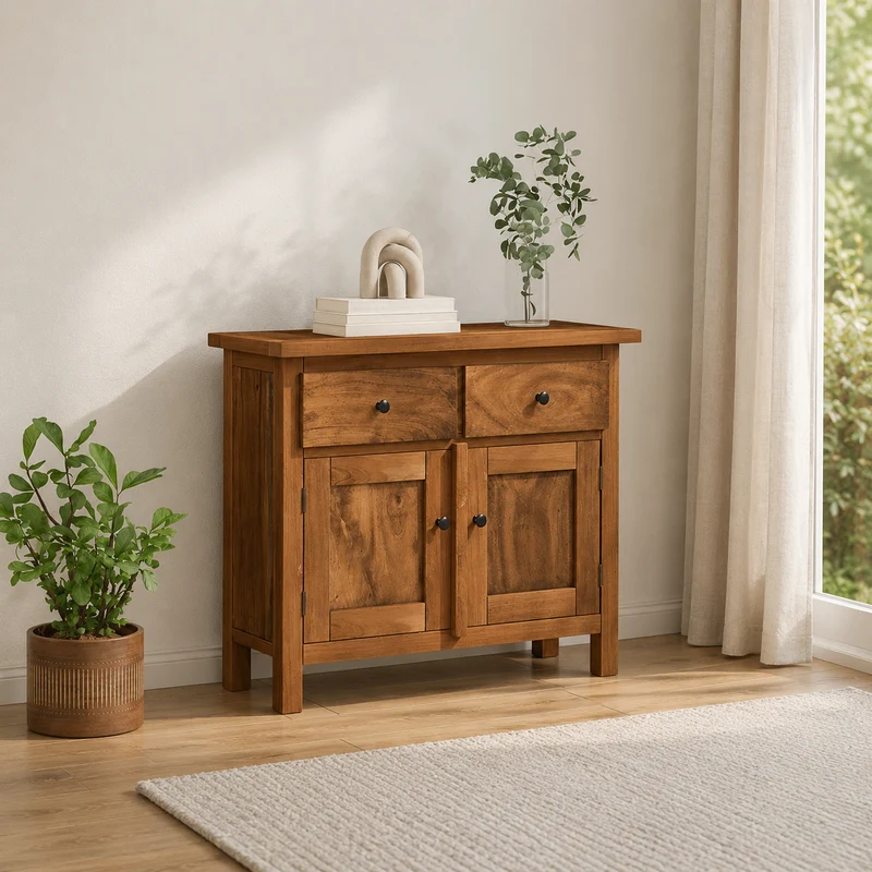 Antike Sideboard Handgefertigt 75x30x60cm Kommode Schubladen Möbel