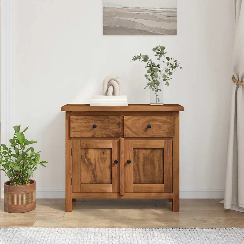 Antike Sideboard Handgefertigt 75x30x60cm Kommode Schubladen Möbel