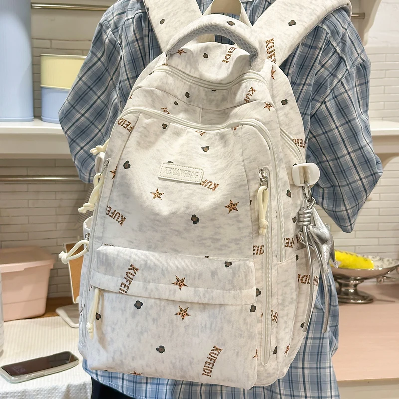 Verspielt Illustrierter Schulrucksack Karnz