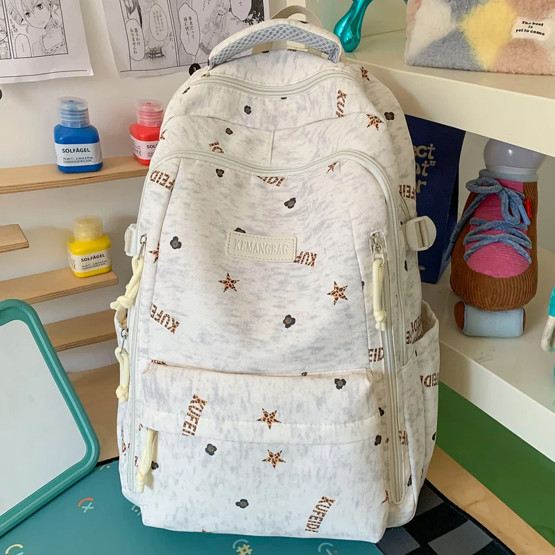 Verspielt Illustrierter Schulrucksack Karnz