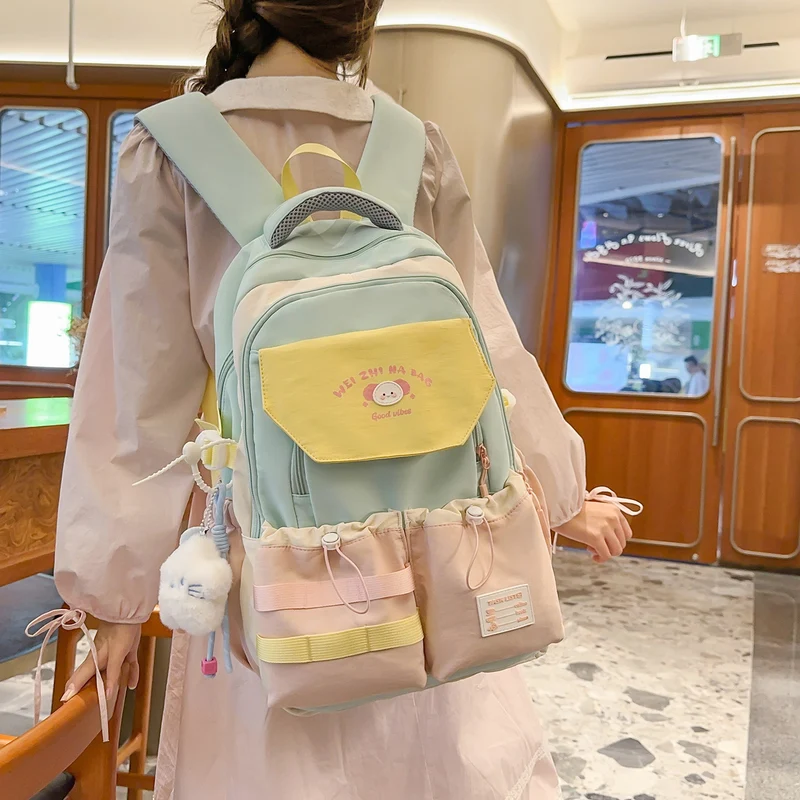 Verspielt Illustrierter Multi-Taschen Rucksack Karnz