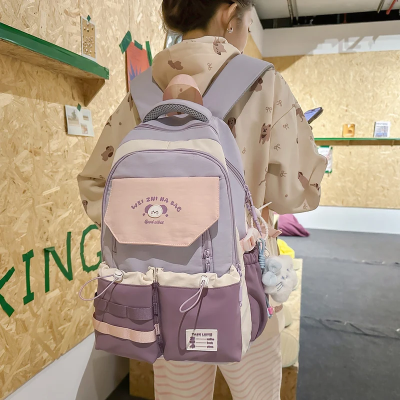 Verspielt Illustrierter Multi-Taschen Rucksack Karnz