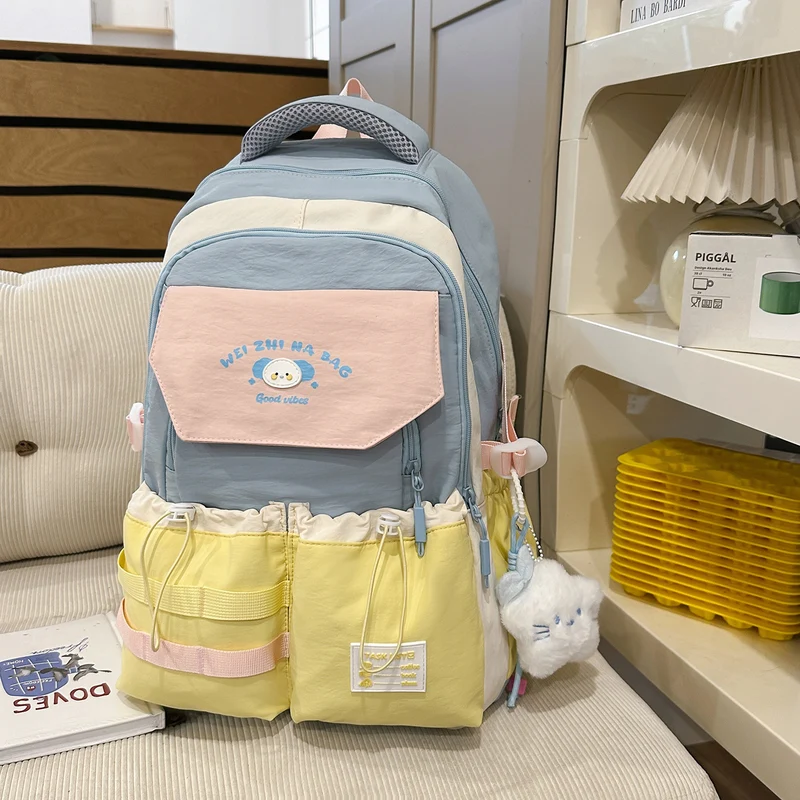 Verspielt Illustrierter Multi-Taschen Rucksack Karnz