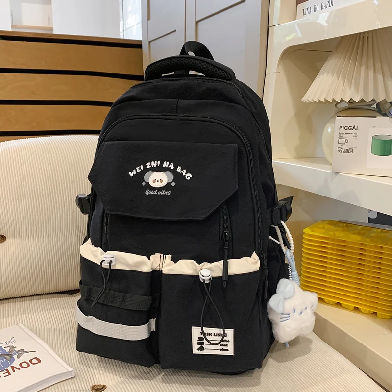 Verspielt Illustrierter Multi-Taschen Rucksack Karnz