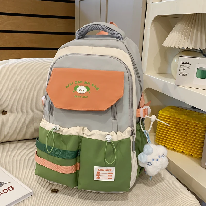 Verspielt Illustrierter Multi-Taschen Rucksack Karnz