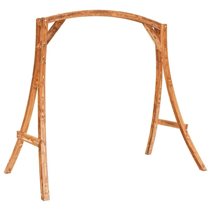 Bugholz Schaukelgestell Teak-Finish Massivholz Hollywoodschaukel 176cm