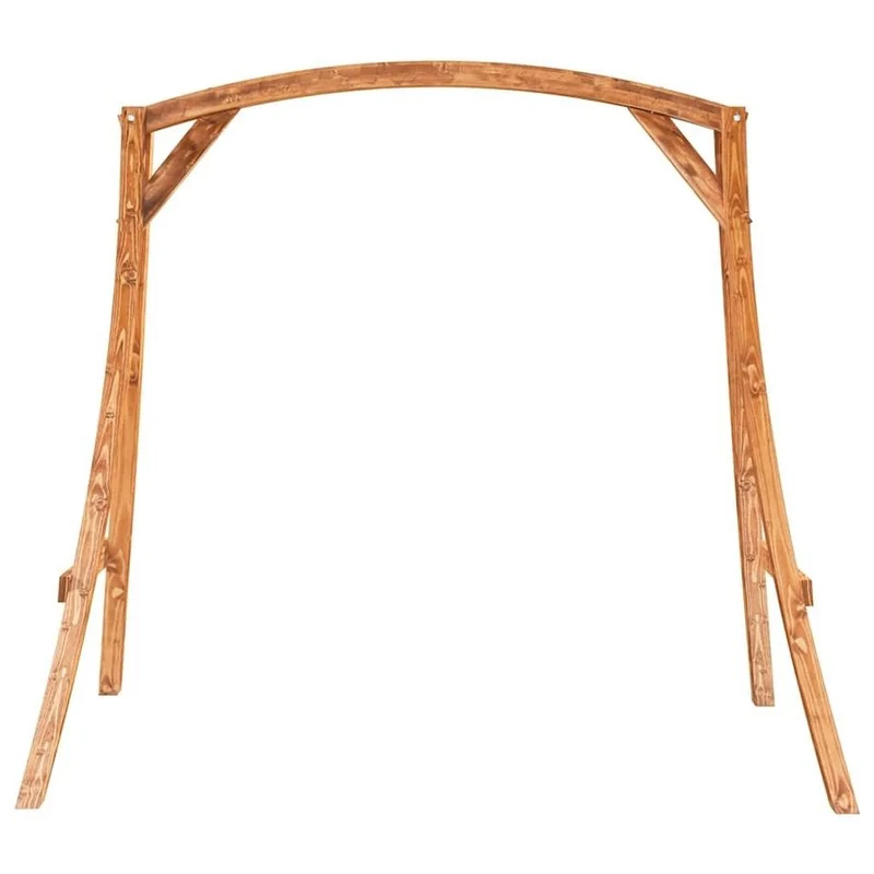 Bugholz Schaukelgestell Teak-Finish Massivholz Hollywoodschaukel 176cm