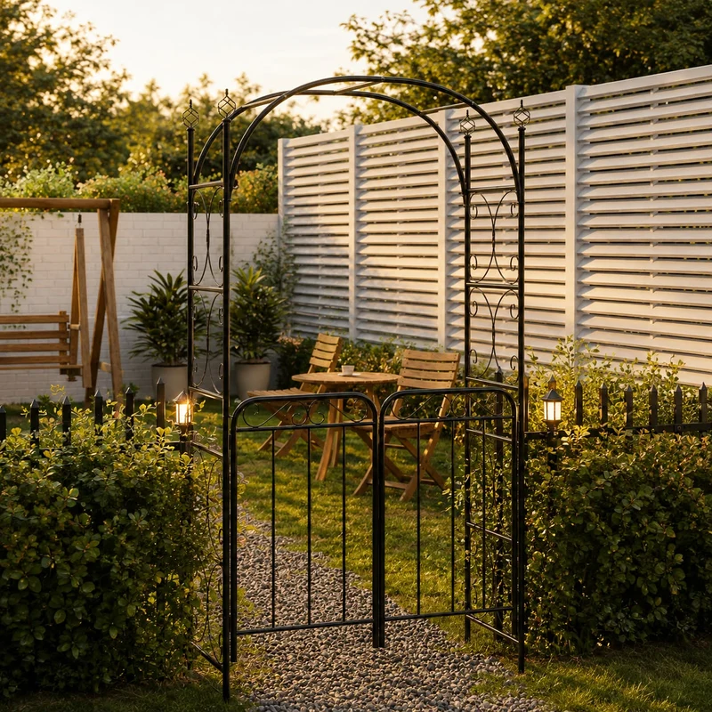 Gartenbogen Tor Rosenbogen Rankhilfe Torbogen Spalier 235cm